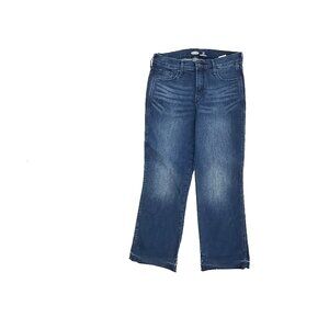 Old Navy Flare Ankle High Rise Raw Hem Women'es size 8 Dark Wash Blue Denim jean
